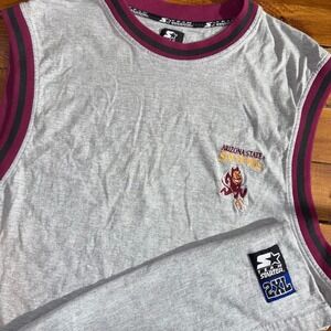 Vintage Starter Arizona State Sun Devils Tank Top Shirt Mens 2XL Sleeveless NCAA